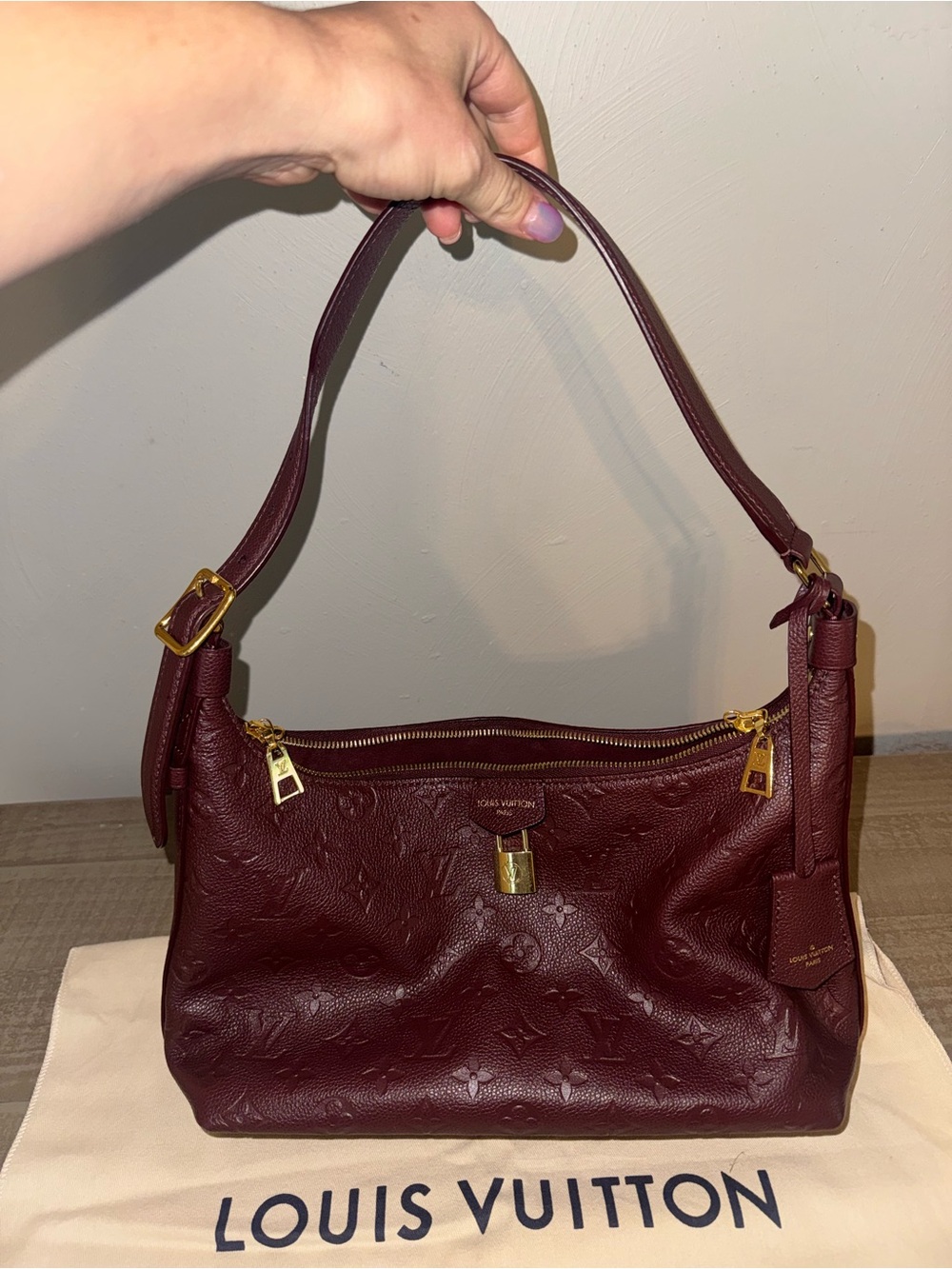 LOUIS VUITTON Authentic Sac Sport Purse PLUS Wallet & Coin Purse - Red/Wine - Picture 2 of 16